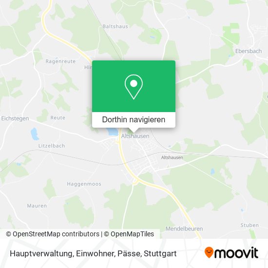 Hauptverwaltung, Einwohner, Pässe Karte