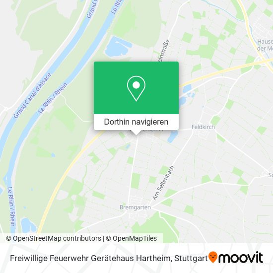 Freiwillige Feuerwehr Gerätehaus Hartheim Karte