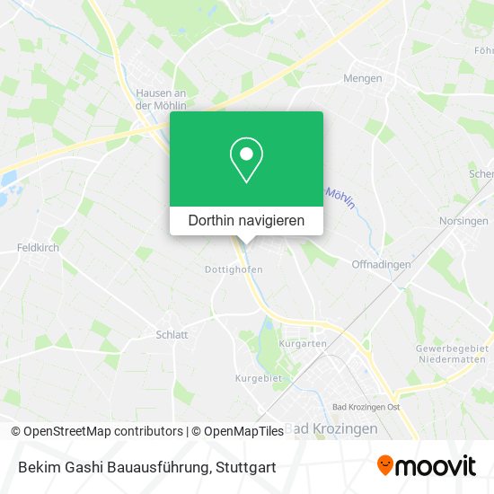 Bekim Gashi Bauausführung Karte