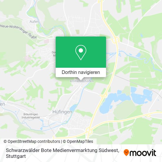 Schwarzwälder Bote Medienvermarktung Südwest Karte