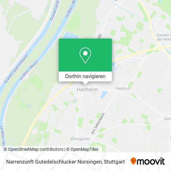 Narrenzunft Gutedelschlucker Norsingen Karte