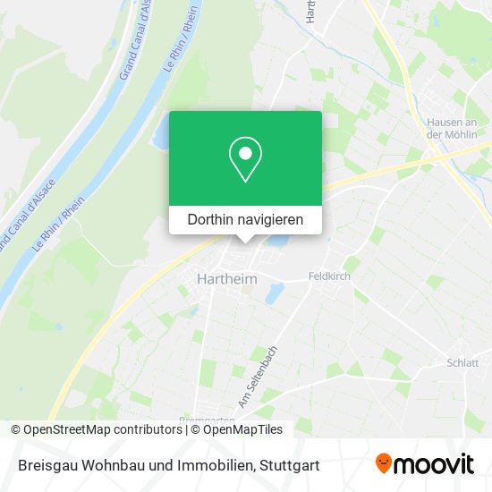 Breisgau Wohnbau und Immobilien Karte