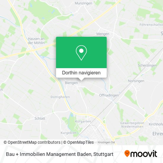 Bau + Immobilien Management Baden Karte