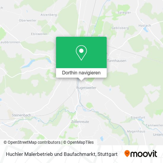 Huchler Malerbetrieb und Baufachmarkt Karte