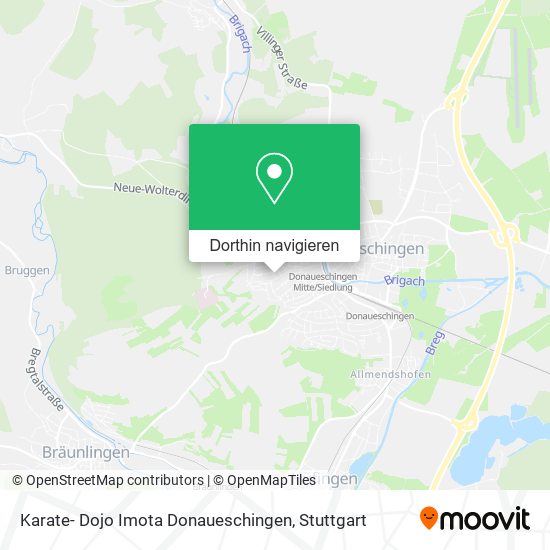 Karate- Dojo Imota Donaueschingen Karte