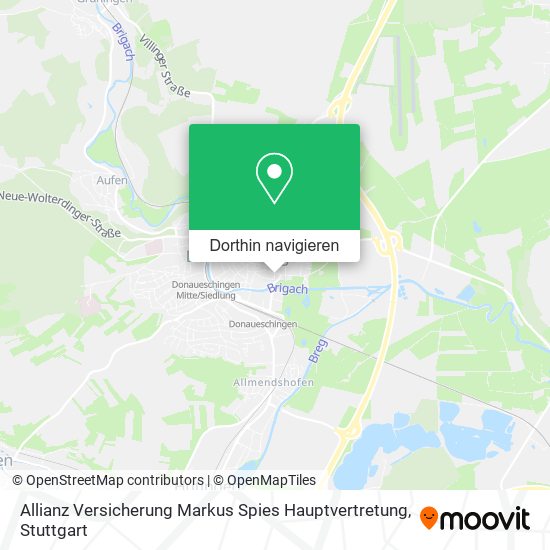 Allianz Versicherung Markus Spies Hauptvertretung Karte