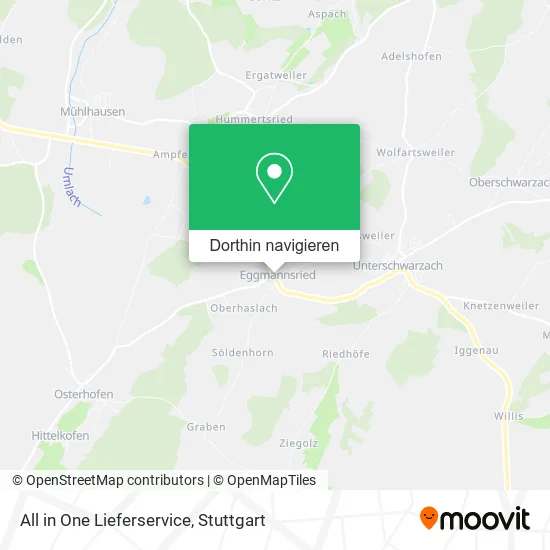 All in One Lieferservice Karte