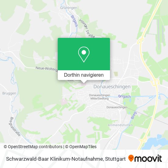 Schwarzwald-Baar Klinikum-Notaufnahme Karte