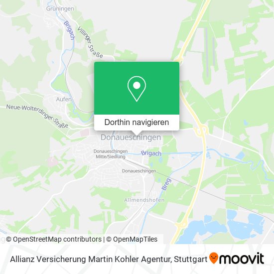 Allianz Versicherung Martin Kohler Agentur Karte