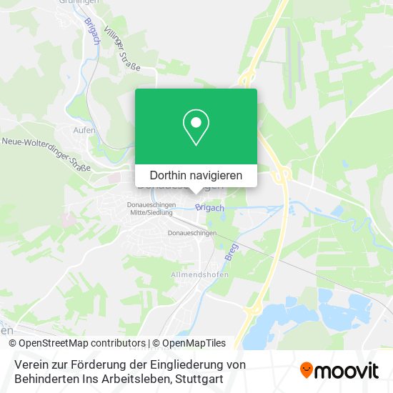 Verein zur Förderung der Eingliederung von Behinderten Ins Arbeitsleben Karte