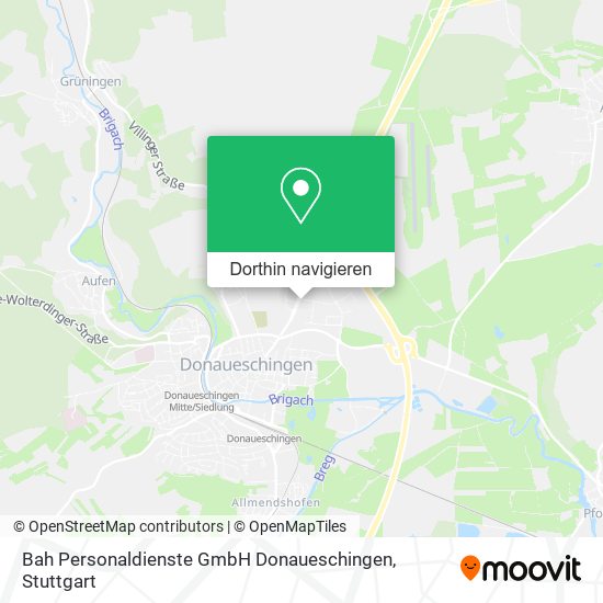 Bah Personaldienste GmbH Donaueschingen Karte