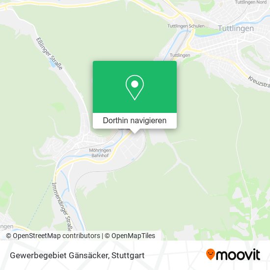 Gewerbegebiet Gänsäcker Karte