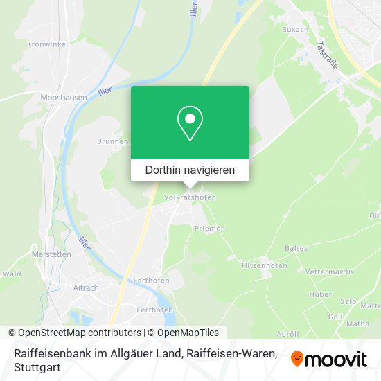 Raiffeisenbank im Allgäuer Land, Raiffeisen-Waren Karte