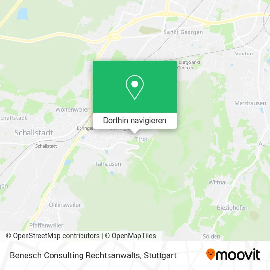 Benesch Consulting Rechtsanwalts Karte