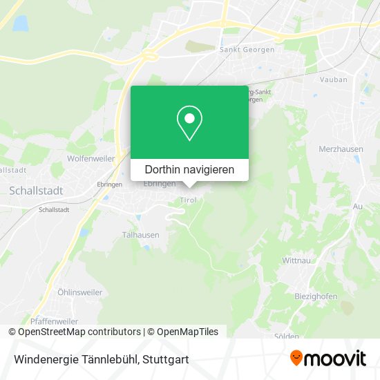 Windenergie Tännlebühl Karte