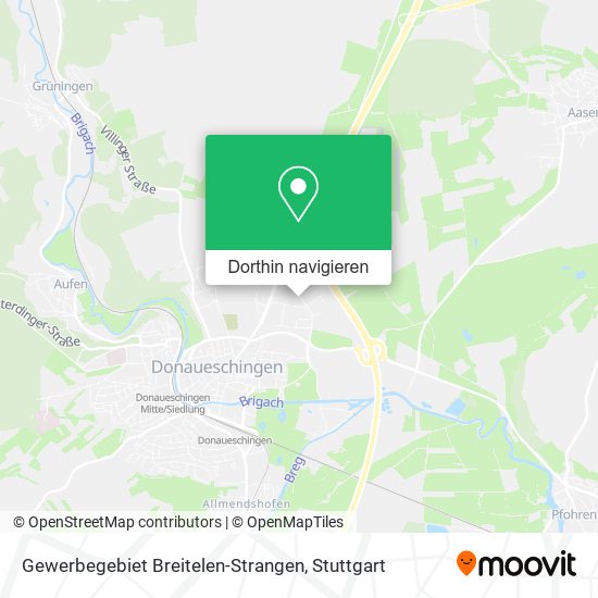 Gewerbegebiet Breitelen-Strangen Karte