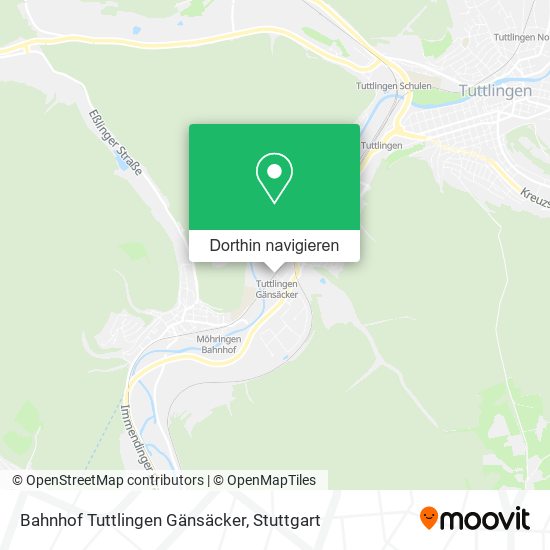 Bahnhof Tuttlingen Gänsäcker Karte
