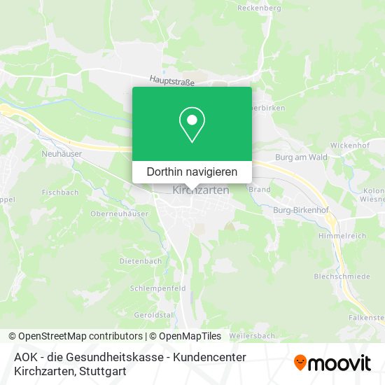 AOK - die Gesundheitskasse - Kundencenter Kirchzarten Karte