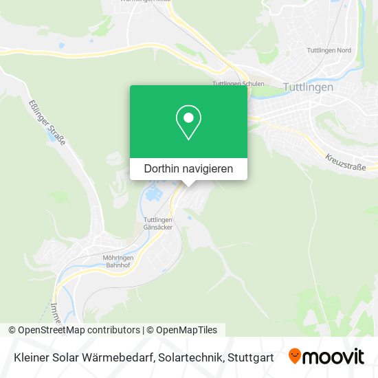 Kleiner Solar Wärmebedarf, Solartechnik Karte