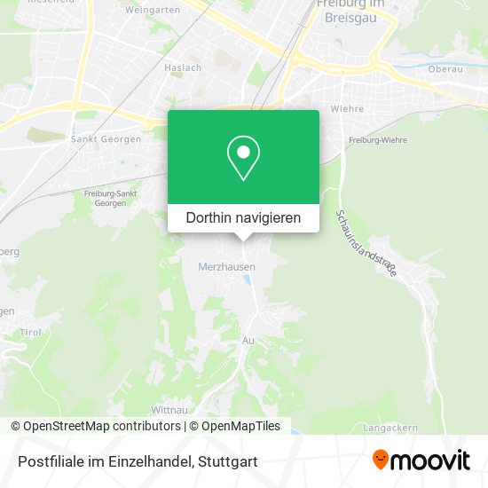 Postfiliale im Einzelhandel Karte