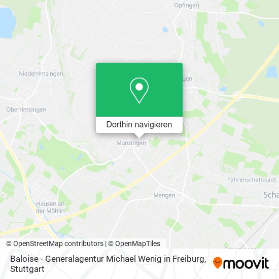 Baloise - Generalagentur Michael Wenig in Freiburg Karte