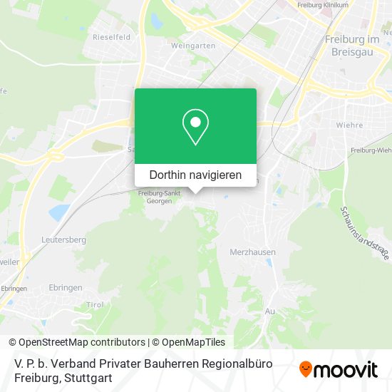 V. P. b. Verband Privater Bauherren Regionalbüro Freiburg Karte