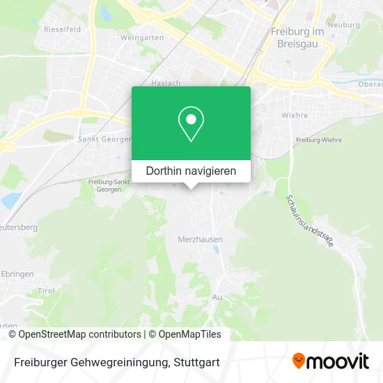 Freiburger Gehwegreiningung Karte