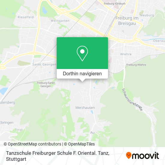 Tanzschule Freiburger Schule F. Oriental. Tanz Karte