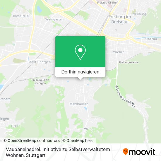 Vaubaneinsdrei. Initiative zu Selbstverwaltetem Wohnen Karte