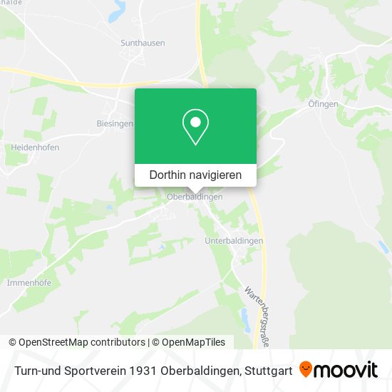 Turn-und Sportverein 1931 Oberbaldingen Karte