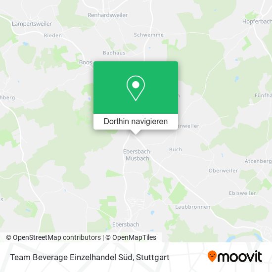 Team Beverage Einzelhandel Süd Karte