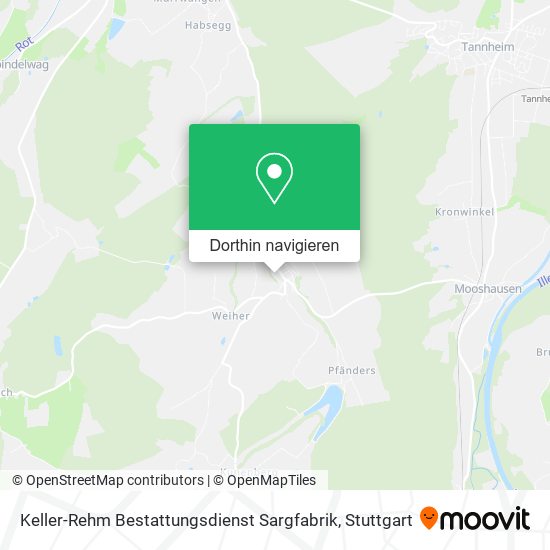 Keller-Rehm Bestattungsdienst Sargfabrik Karte
