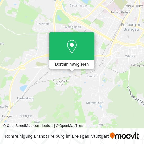Rohrreinigung Brandt Freiburg im Breisgau Karte
