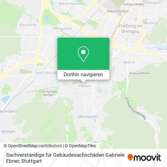 Sachverständige für Gebäudesachschäden Gabriele Ebner Karte