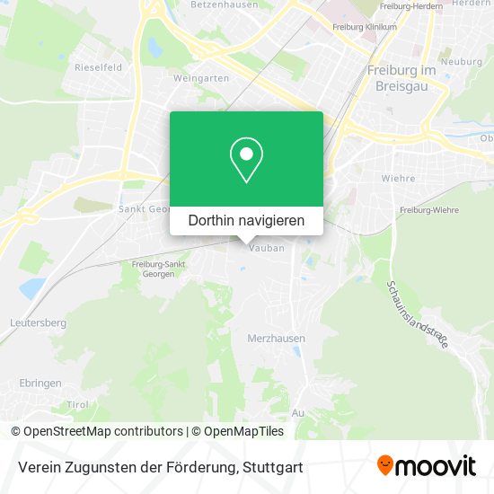 Verein Zugunsten der Förderung Karte