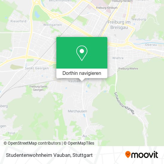 Studentenwohnheim Vauban Karte