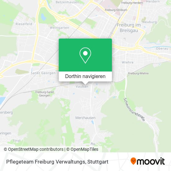 Pflegeteam Freiburg Verwaltungs Karte
