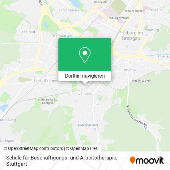 Schule für Beschäftigungs- und Arbeitstherapie Karte