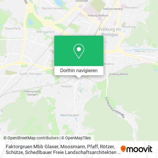 Faktorgruen Mbb Glaser, Moosmann, Pfaff, Rötzer, Schütze, Schedlbauer Freie Landschaftsarchitekten Karte