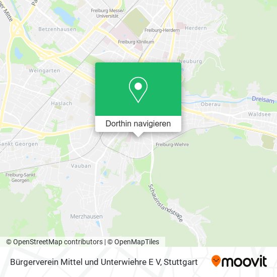 Bürgerverein Mittel und Unterwiehre E V Karte