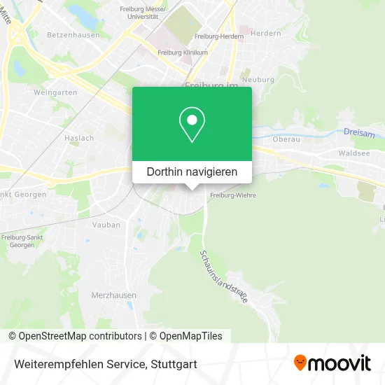 Weiterempfehlen Service Karte