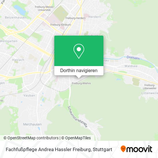 Fachfußpflege Andrea Hassler Freiburg Karte