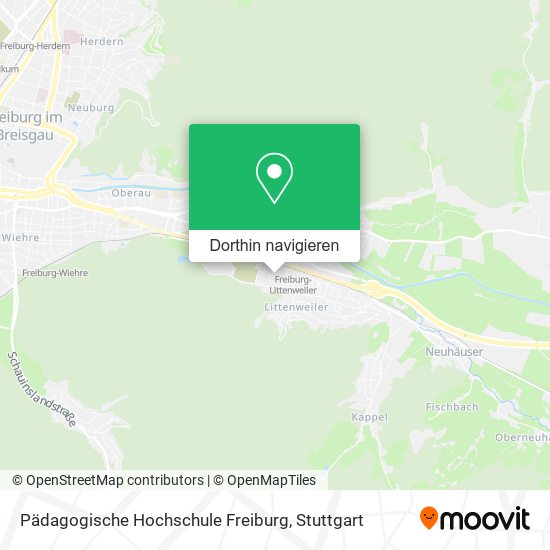 Pädagogische Hochschule Freiburg Karte