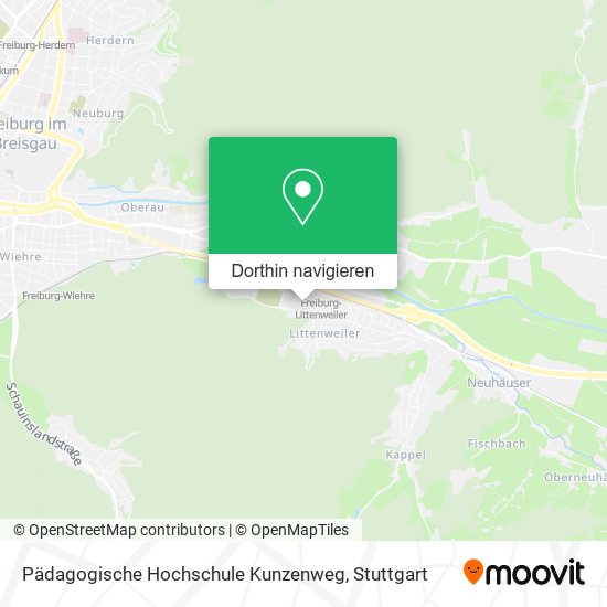 Pädagogische Hochschule Kunzenweg Karte