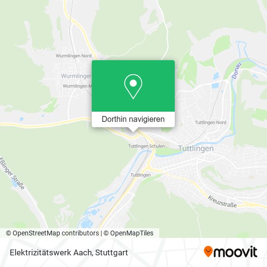Elektrizitätswerk Aach Karte