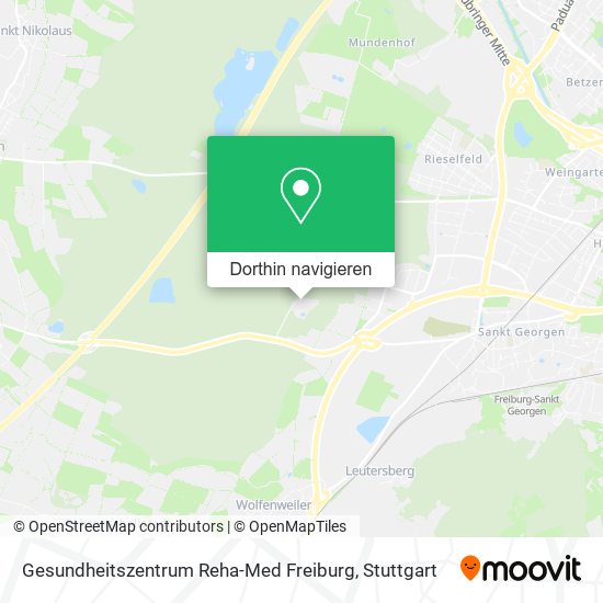 Gesundheitszentrum Reha-Med Freiburg Karte