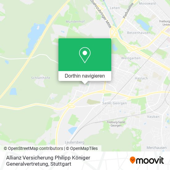 Allianz Versicherung Philipp Königer Generalvertretung Karte