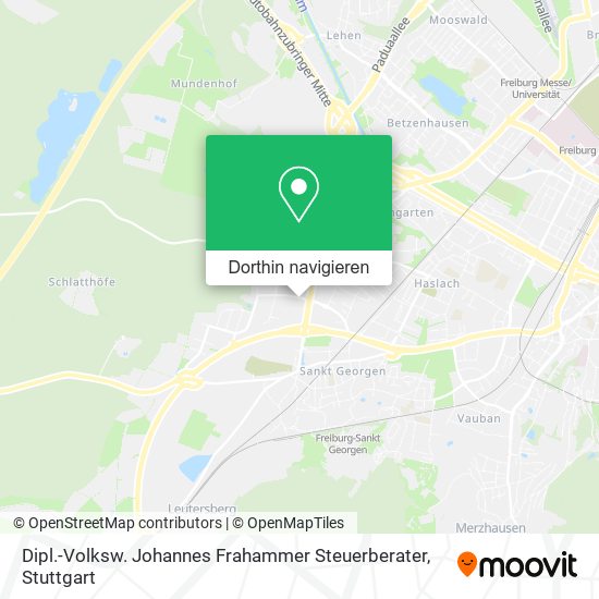 Dipl.-Volksw. Johannes Frahammer Steuerberater Karte