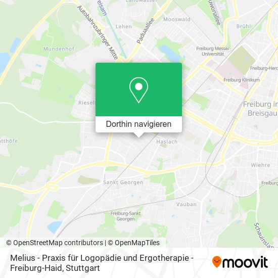 Melius - Praxis für Logopädie und Ergotherapie - Freiburg-Haid Karte