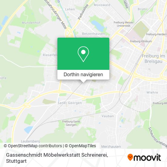 Gassenschmidt Möbelwerkstatt Schreinerei Karte